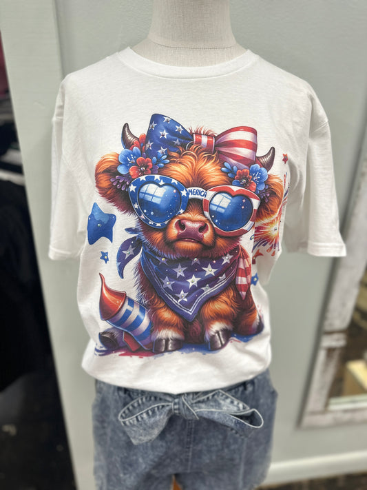 America Cow Tee