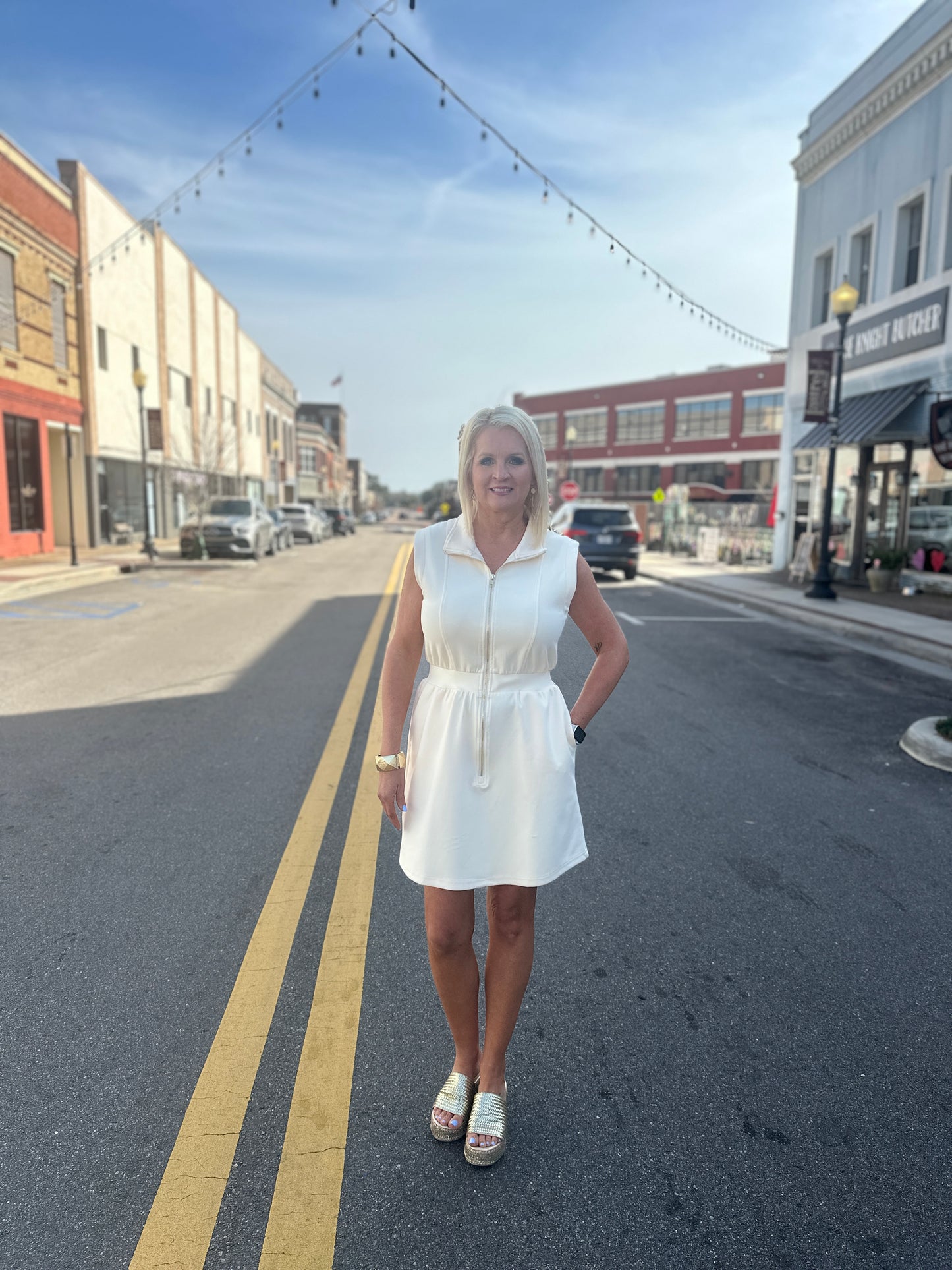 CREAM MINI DRESS