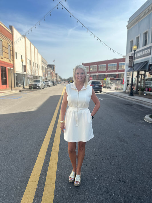 CREAM MINI DRESS
