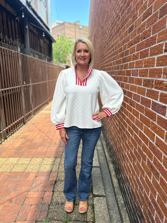 Ivory Long Puff Sleeve