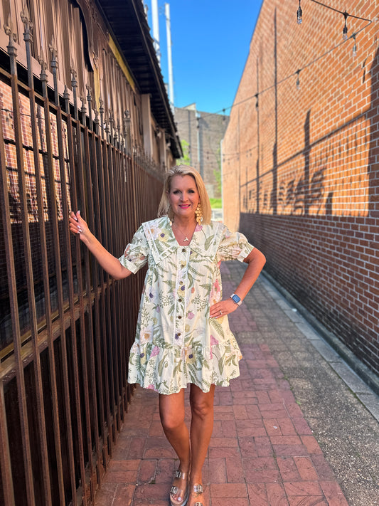LT. SAGE BABYDOLL DRESS