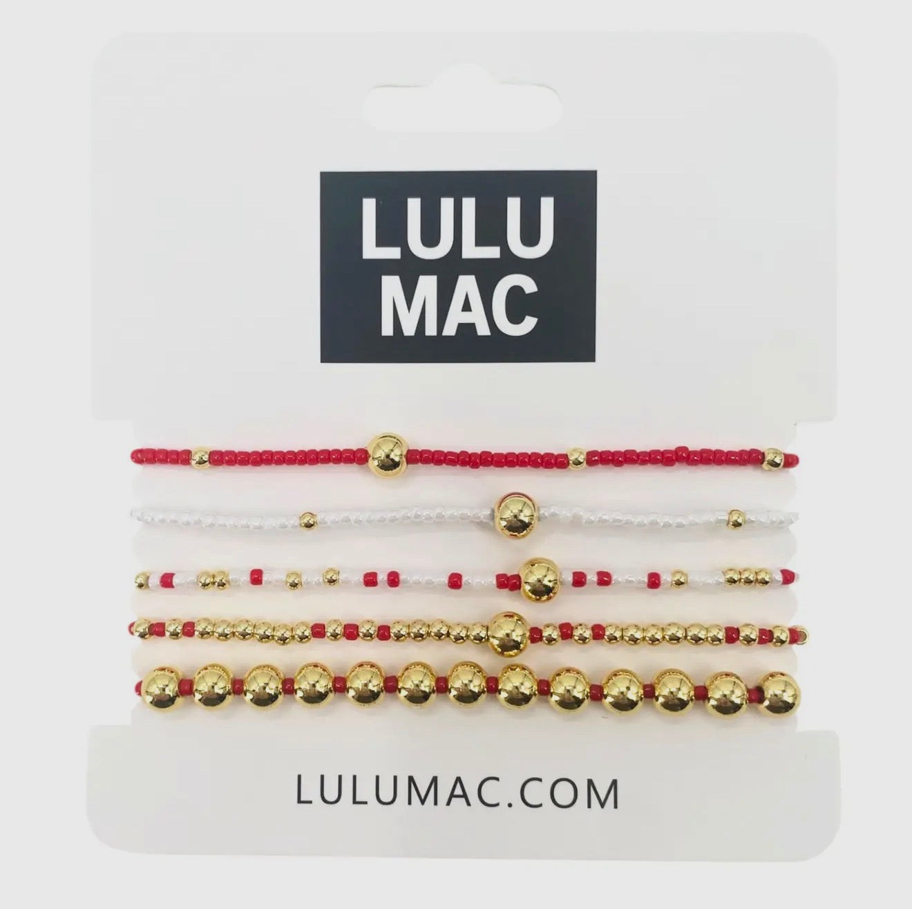 LULU MAC RED & WHITE BRACELET