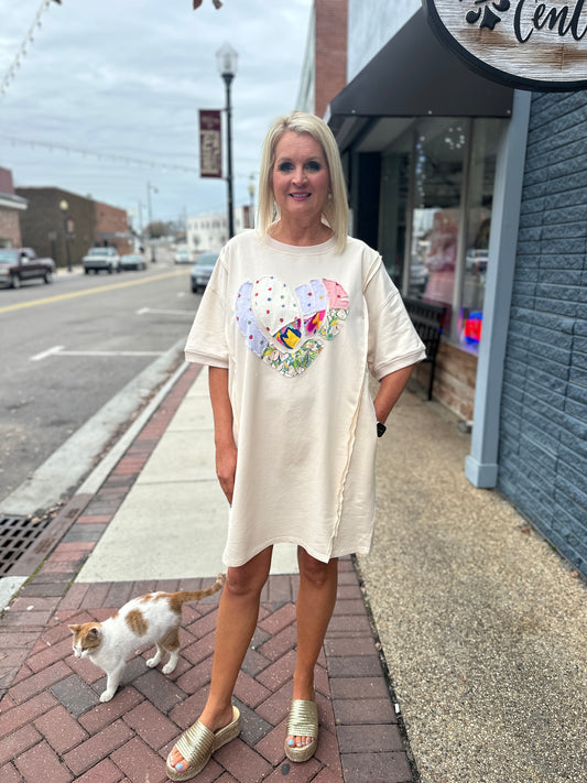 PATCHED WITH LOVE DRESS