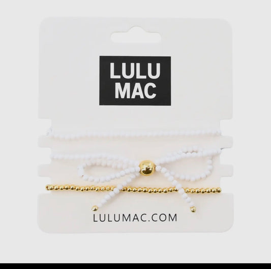 LULU MAC WHITE BOW BRACELET