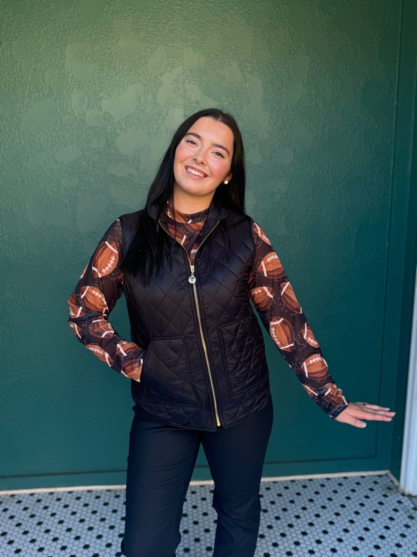 GRACE BLACK PUFFY VEST