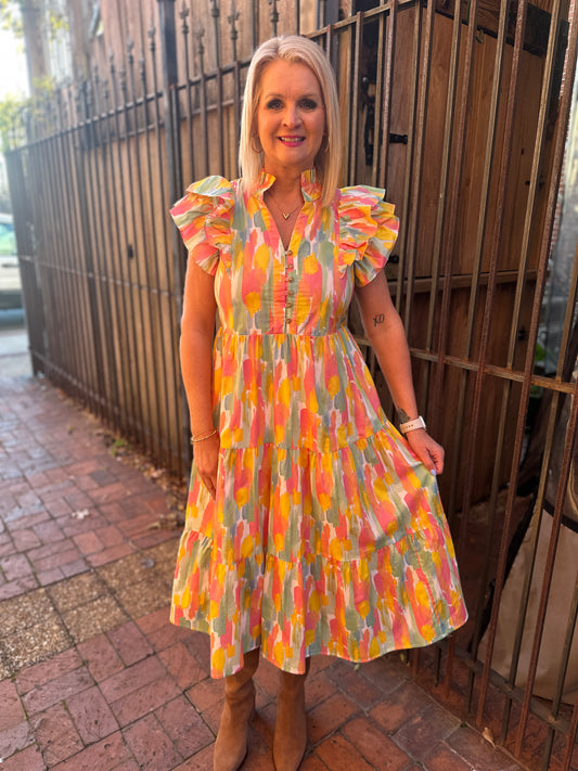 GEOMETRIC MIDI DR