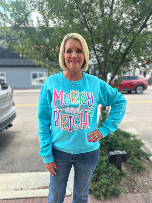 Blue Merry and Bright Sweatshirt