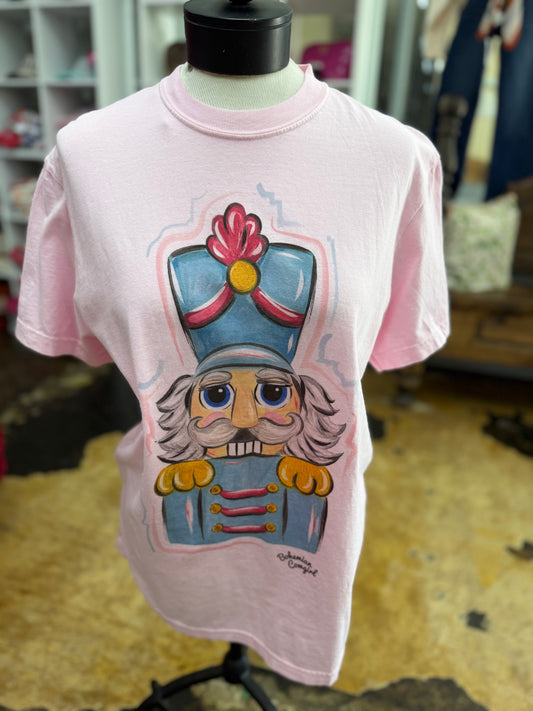 PINK TEE W/NUTCRACKER
