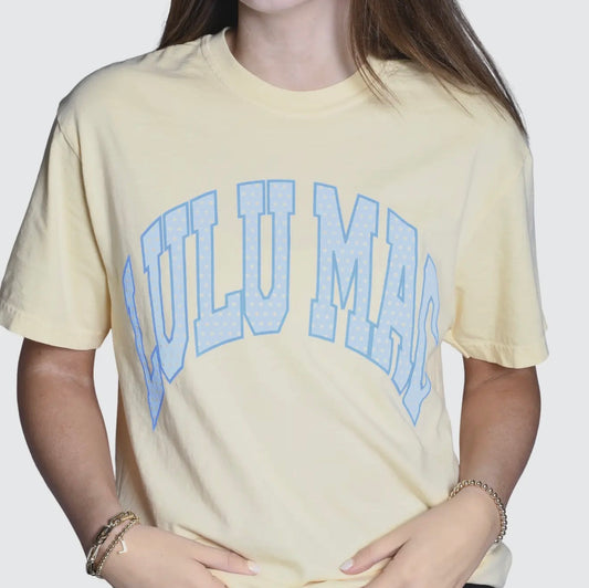 LULU MAC POLKA DOT BUTTER TEE