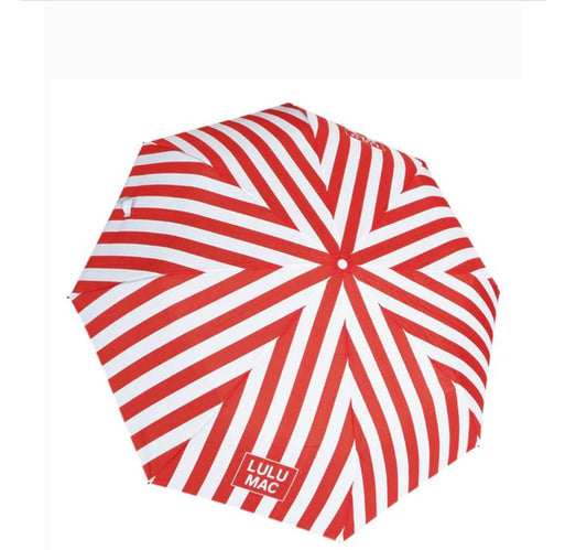 LULU MAC RED STRIPE UMBRELLA