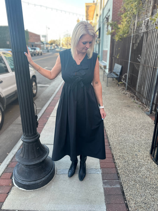 LONG BLACK DR W/BOWS