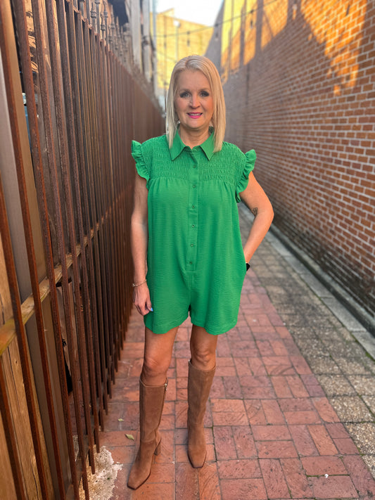 GREEN JUMPSUIT
