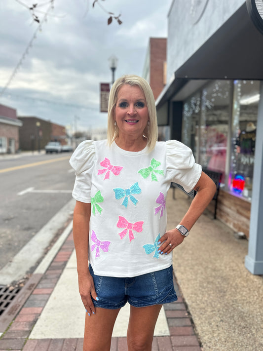 GIRLY BOW TOP