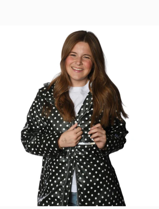 LULU MAC BL POLKA DOT RAINCOAT