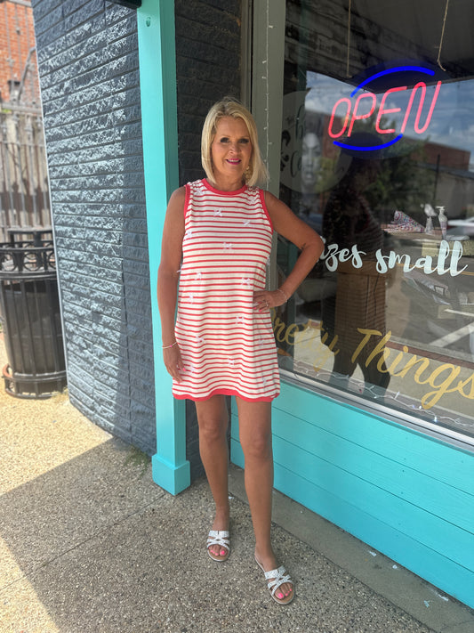 RED LACE BOW DETAIL DRESS