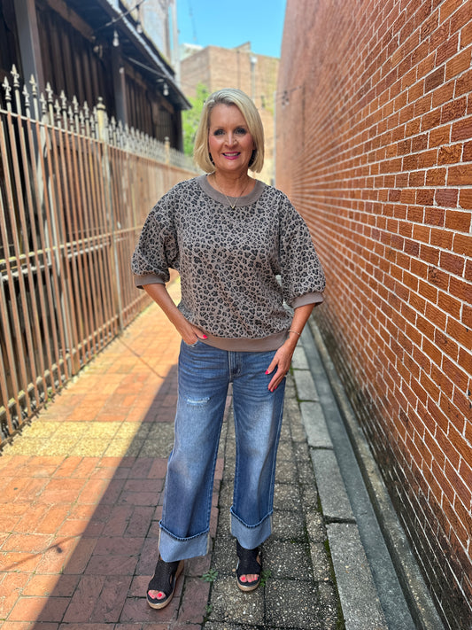 Knit Puff Sleeve Top