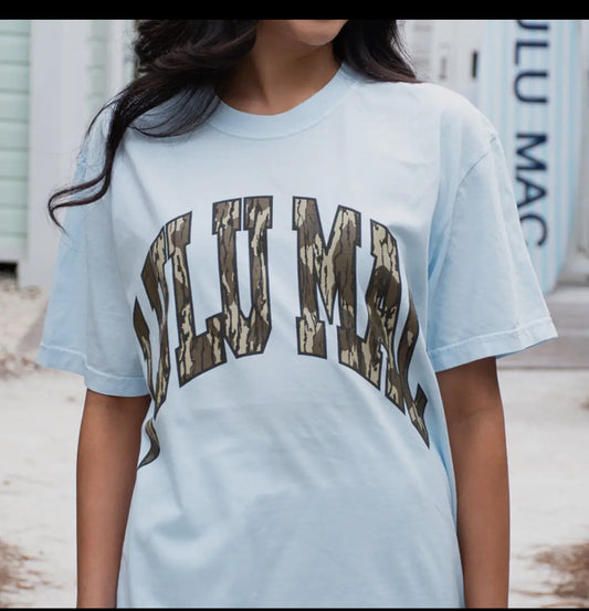 CHAMBRAY MOSSY OAK TEE