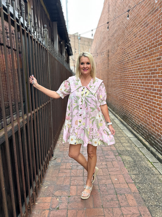 FLORAL BABYDOLL DRESS