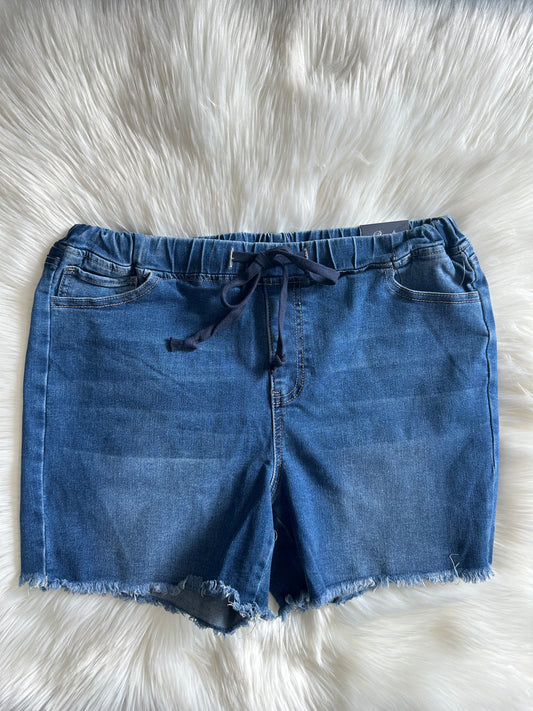 DENIM FRAY HEM JOGGER