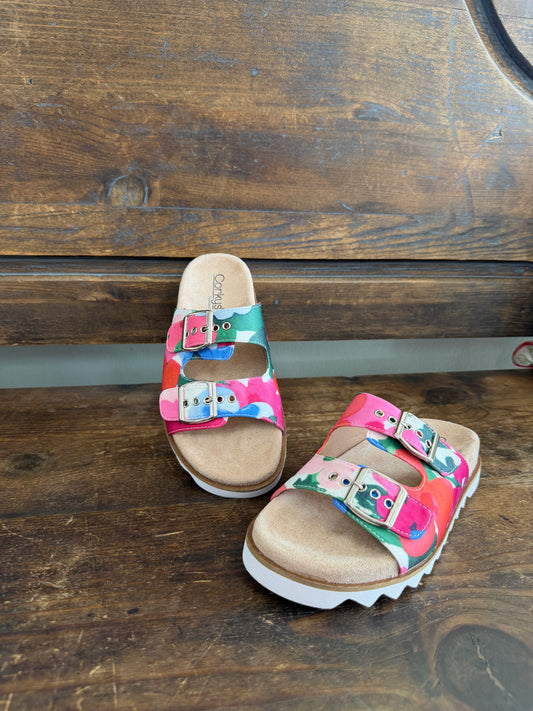 FLORAL CORKY SLIP ON