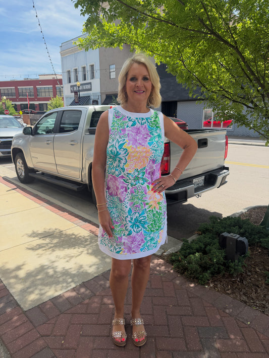 Agatha Tropical Floral Print Dress