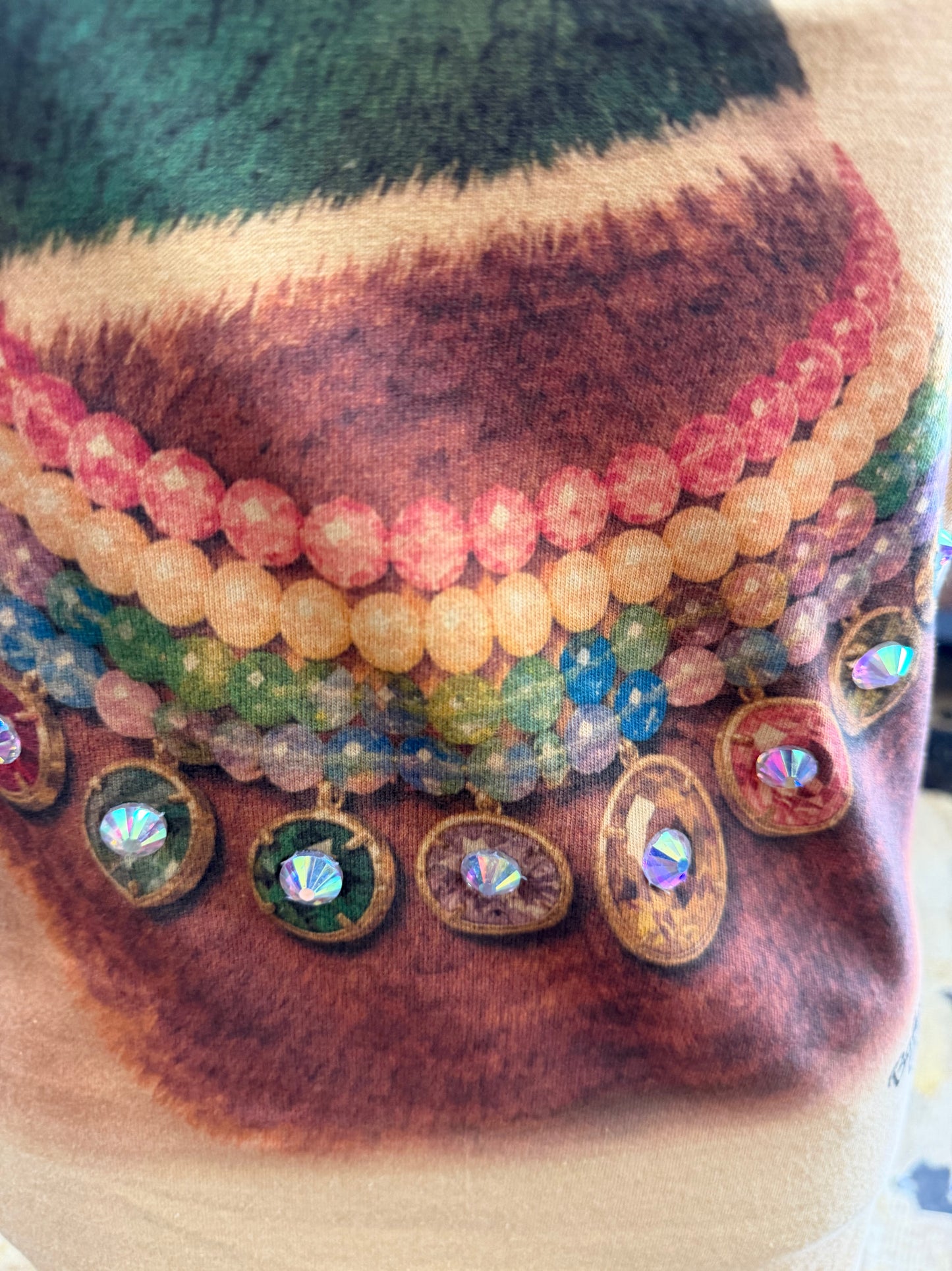 DUCK W/BLING NECKLACE TEE