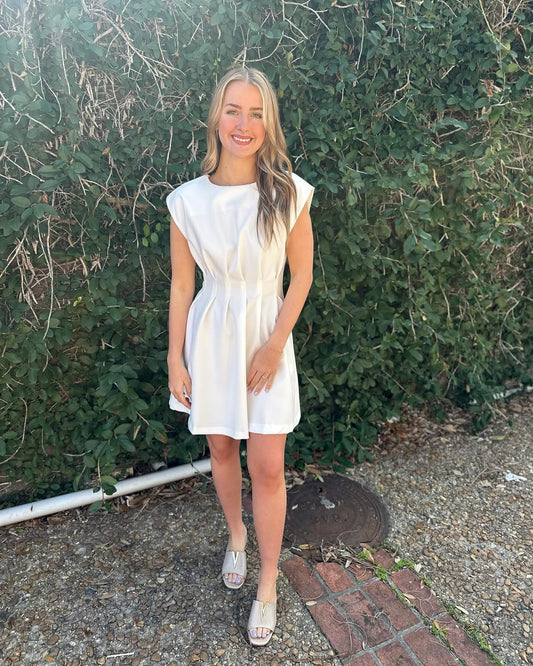 STYLISH AND SASSY DRESS, WHITE