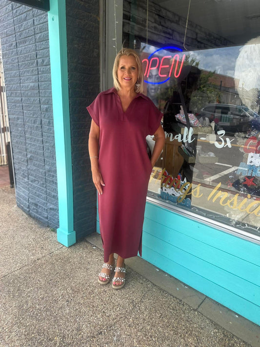 BURGUNDY SCUBA MAXI