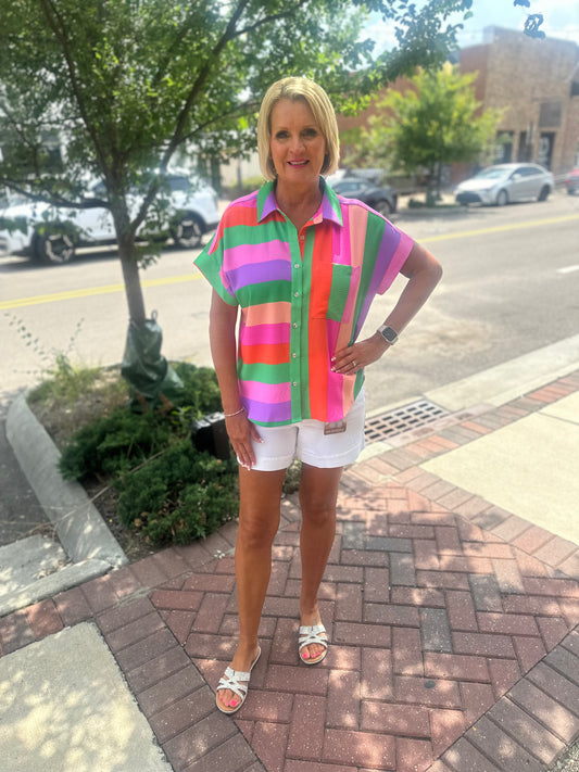 Multicolor Stripes Top