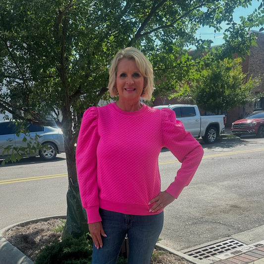 Hot Pink Ribbed Top
