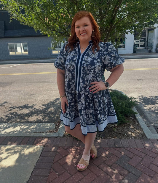 + NAVY FLORAL PRINT DR