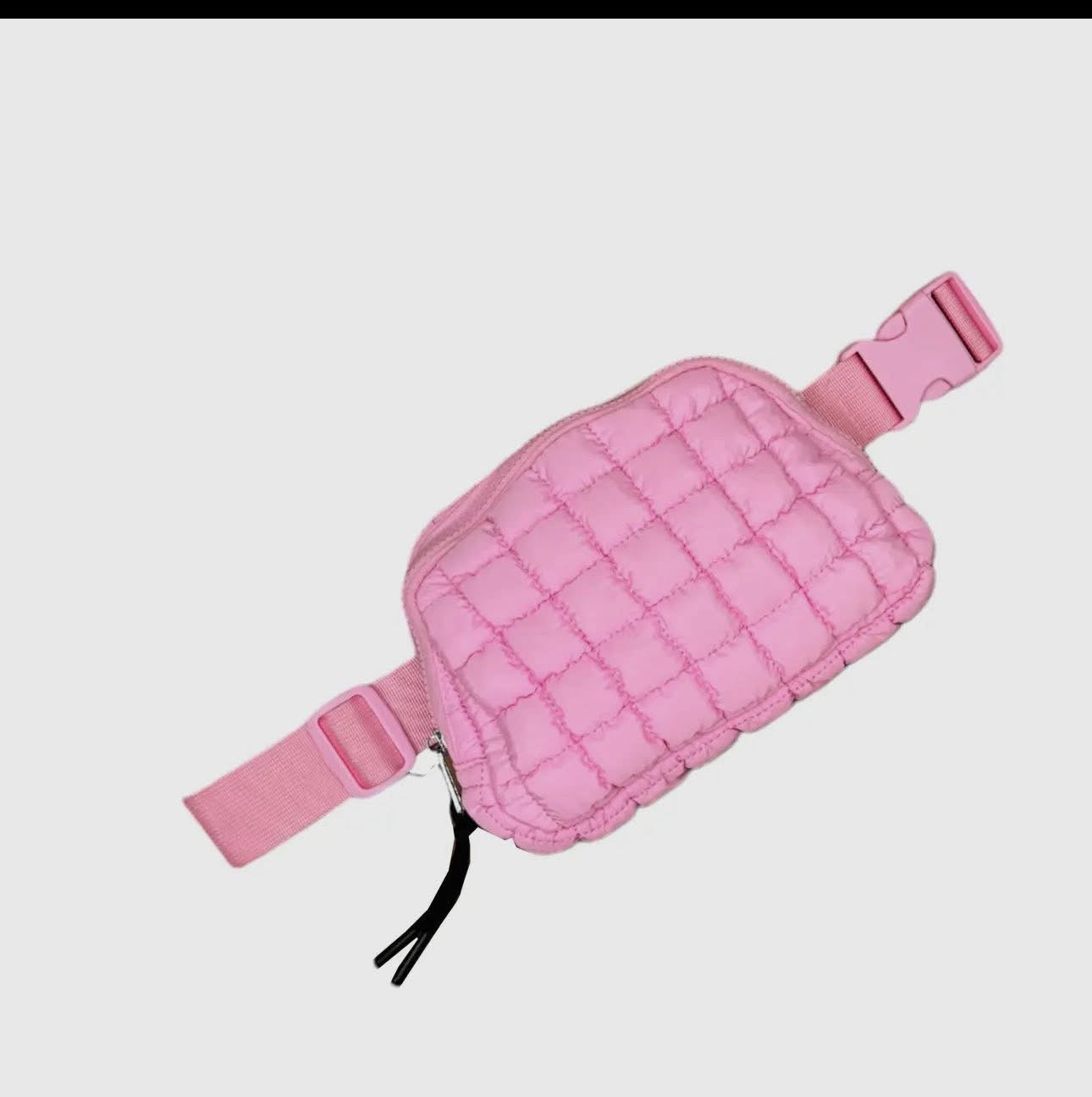 PINK PUFFER QUILTED BAG
