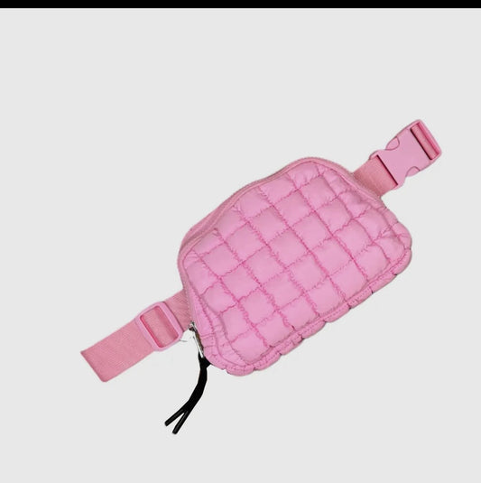 PINK PUFFER QUILTED BAG