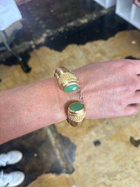 Jade Stone Bangle Bracelet
