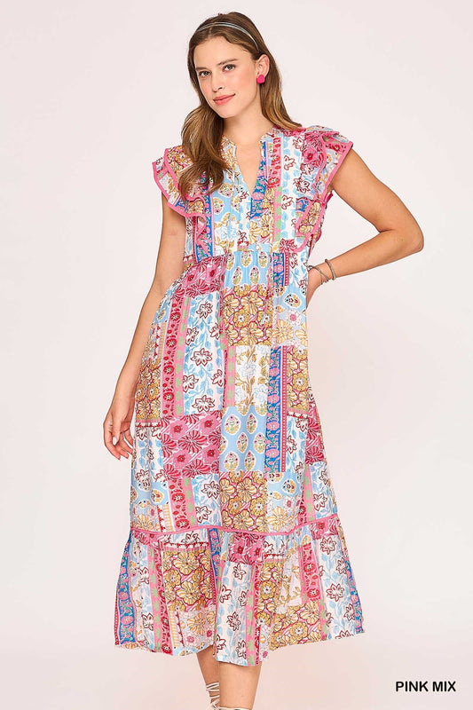 PINK FLORAL MIX MAXI