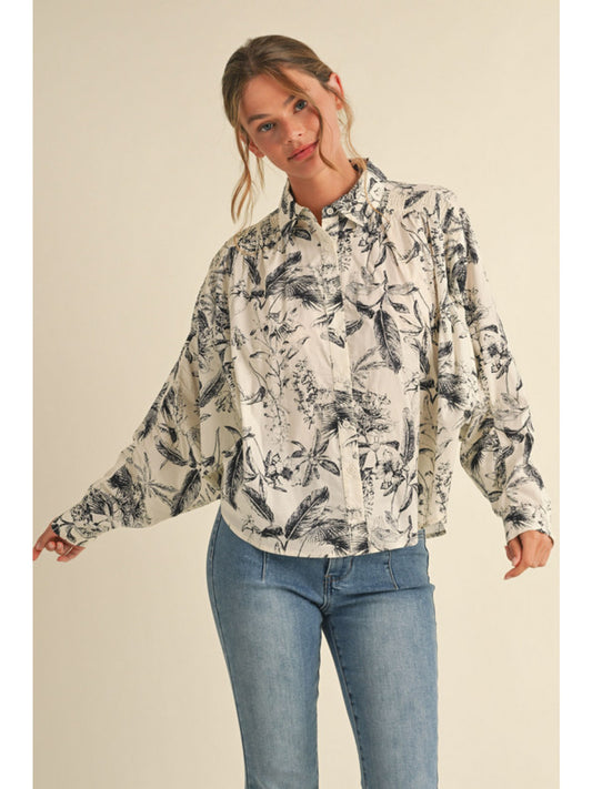 LEAF/FLOWER BUTTON DOWN