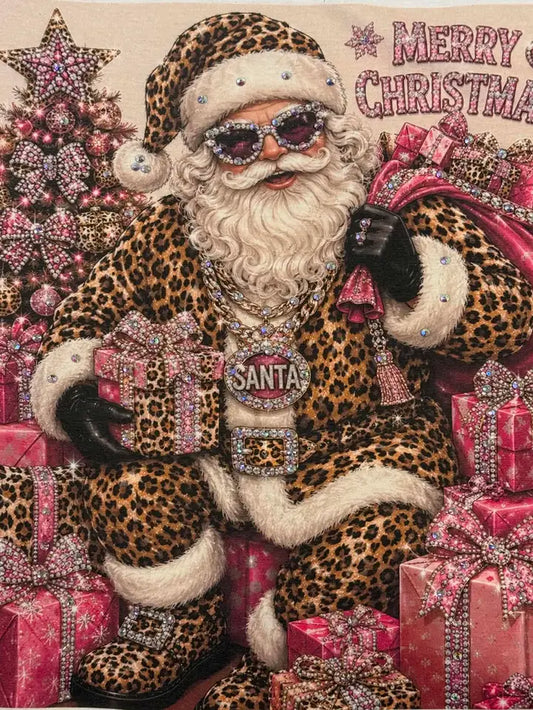 Merry Christmas Cheetah Santa
