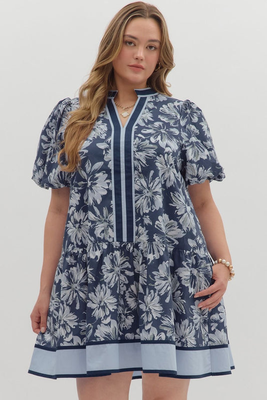 + NAVY FLORAL PRINT DR