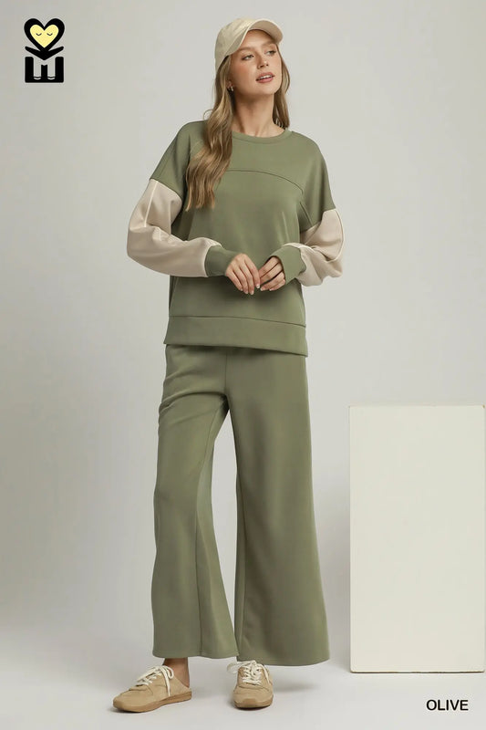 OLIVE SPACEKNIT Colorblock  SET