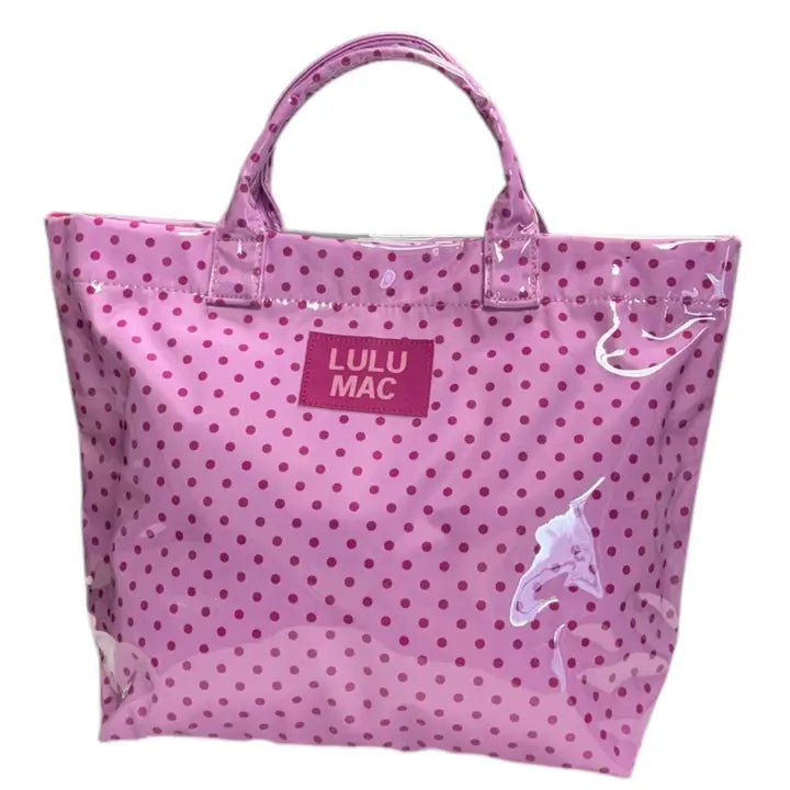 Tote Bag Light Pink/Hot Pink Dot