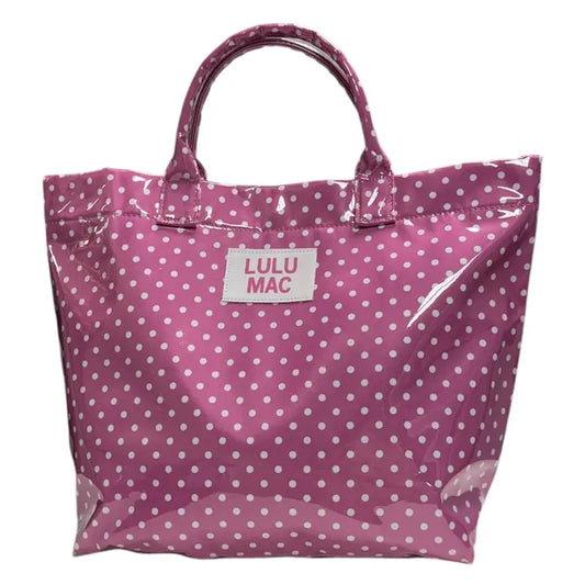 LULU MAC Tote Bag Pink/White Dot