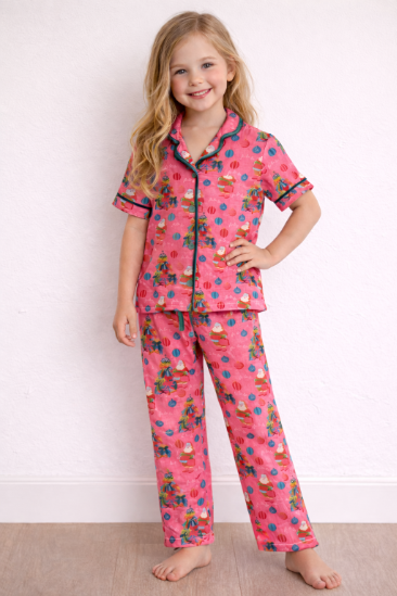Pajama set made for cozy Christmas mornings
