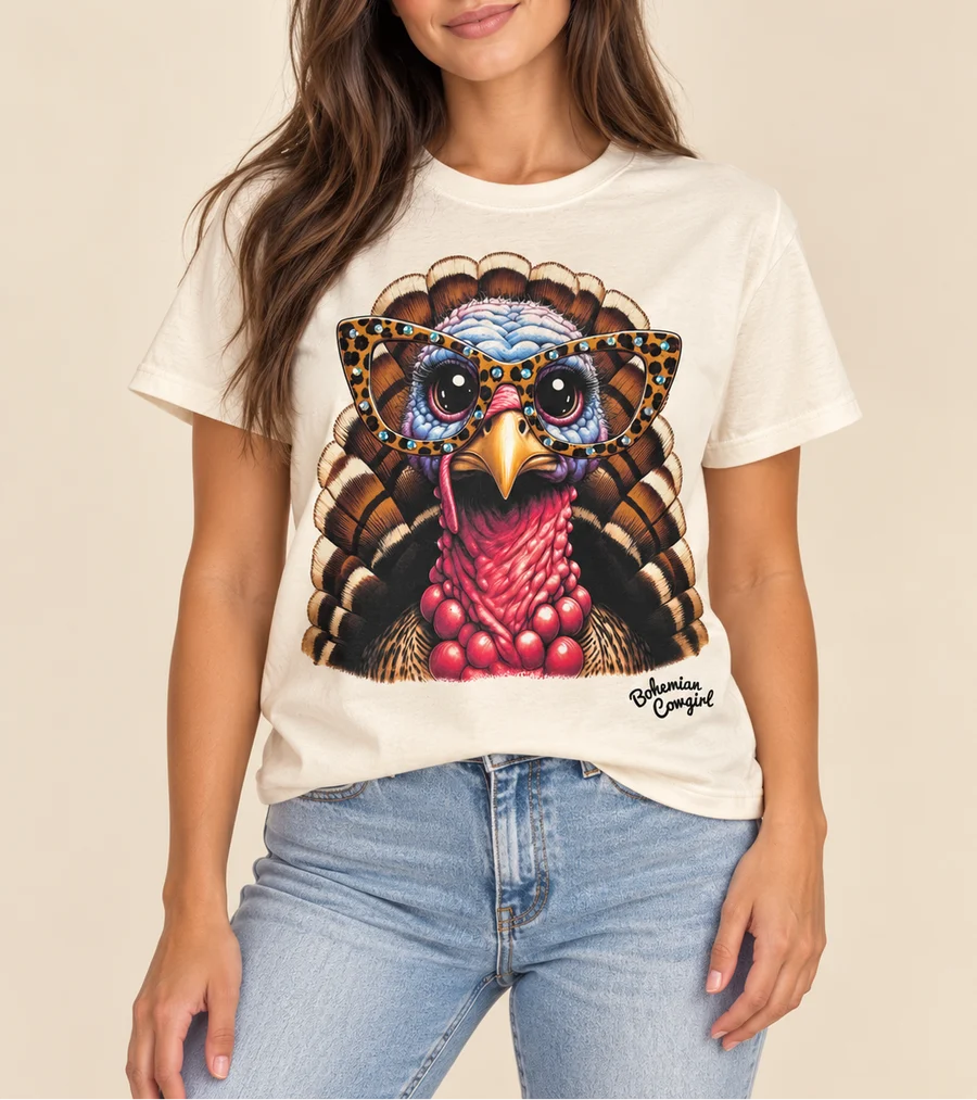 TURKEY TEE W/SUNGLASSES