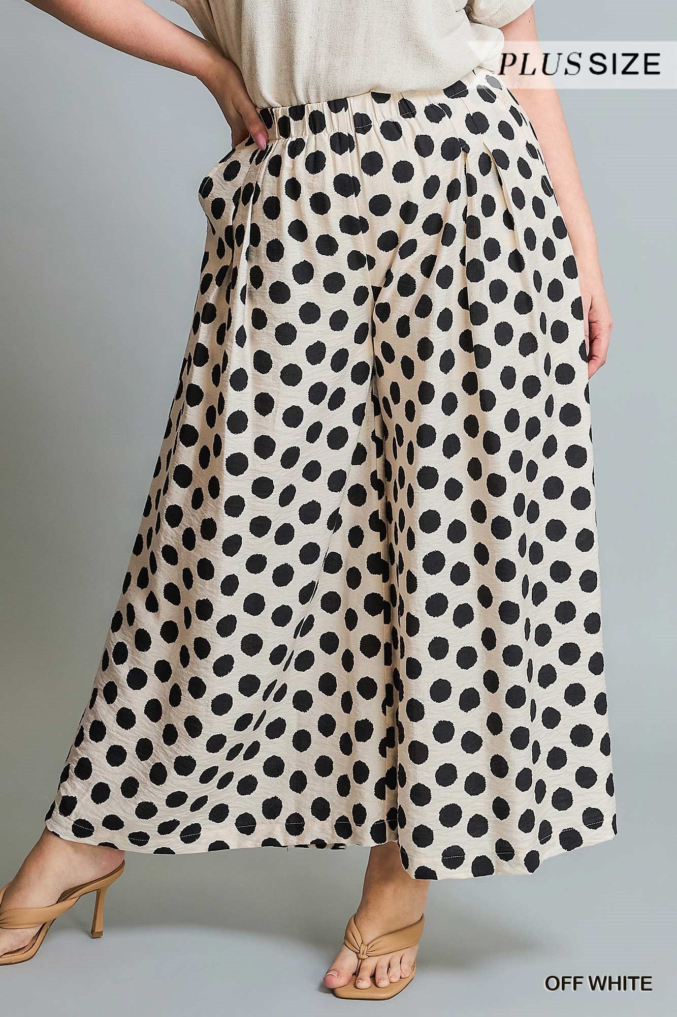 +Playful Polka Wide Leg Pants