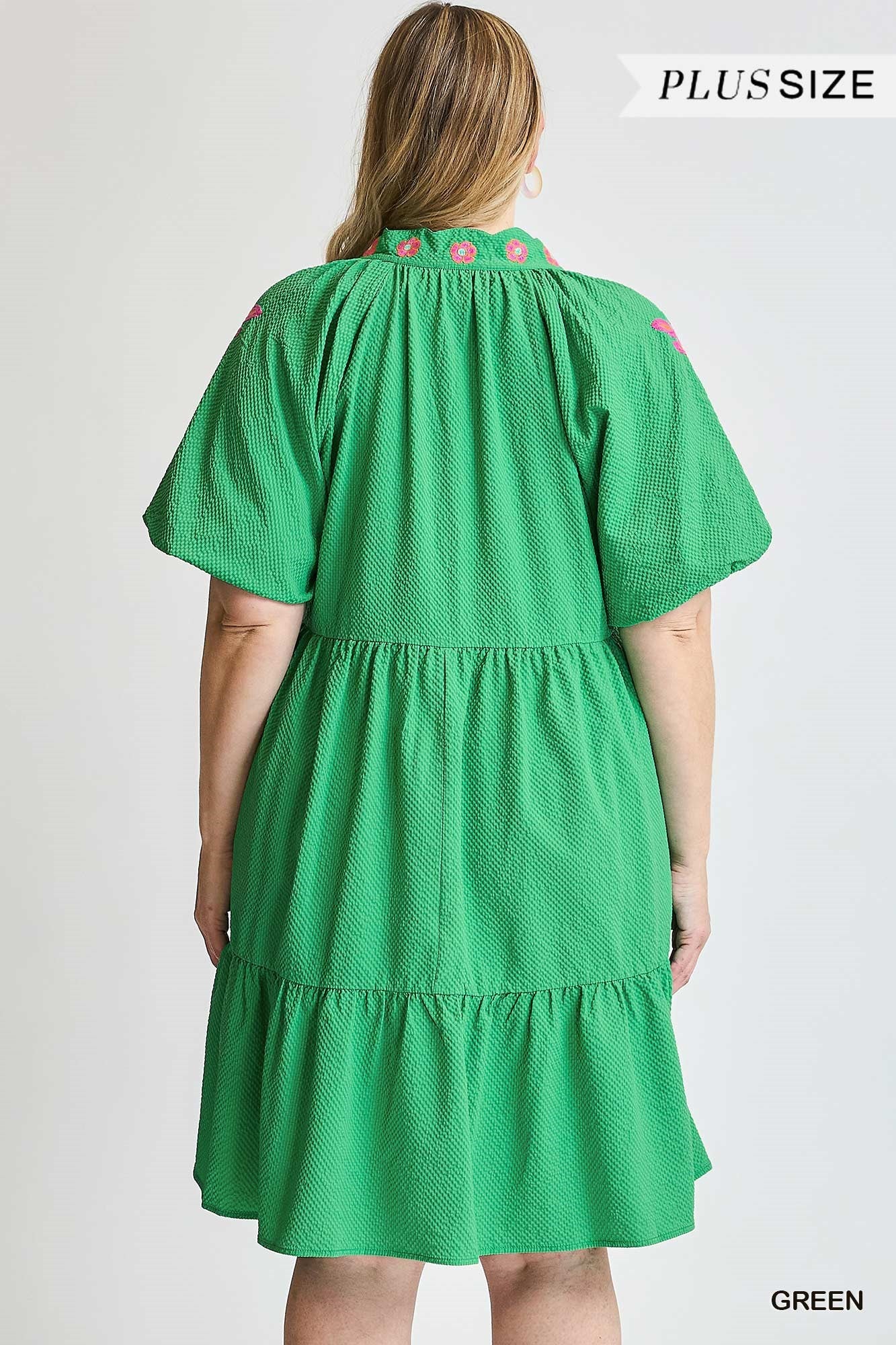 +Embroidered Boho Babydoll Dr