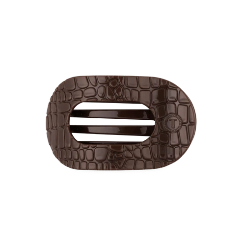Crocodile Medium Flat Round Hair Clip